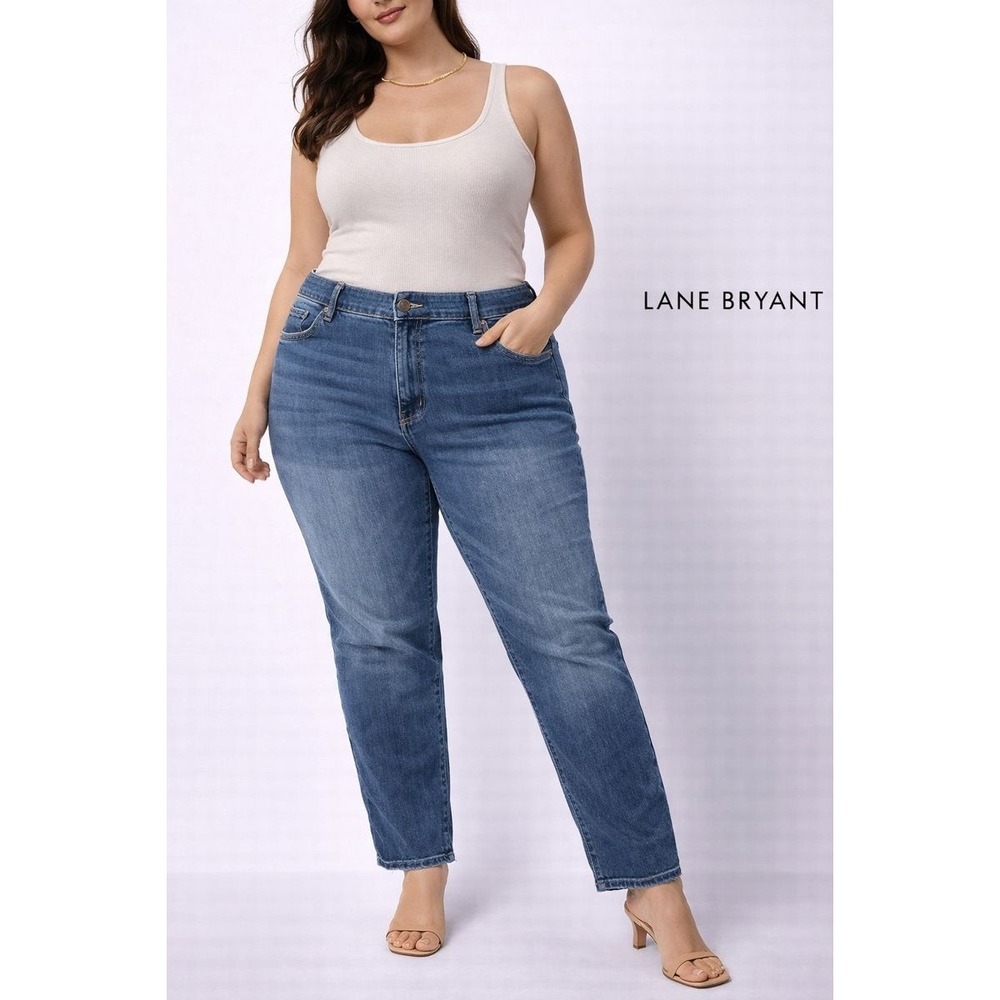 Lane Bryant Womens Jeans Size 24 Blue‎ Denim Straight Leg Pants